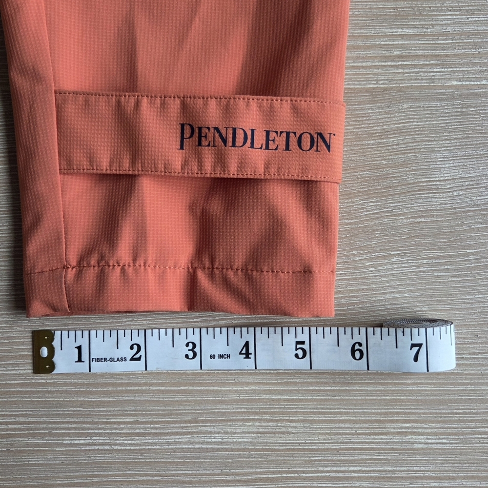 Pendleton Paradise Mini Ripstop Orange Anorak Jacket Packable Hood Womens Med. - Picture 7 of 14
